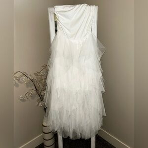 💍SHEIN ruffle White Dress